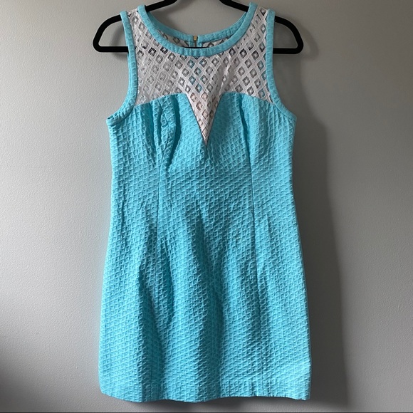 EUC Lilly Pulitzer serene blue Vandalia shift - Picture 2 of 15